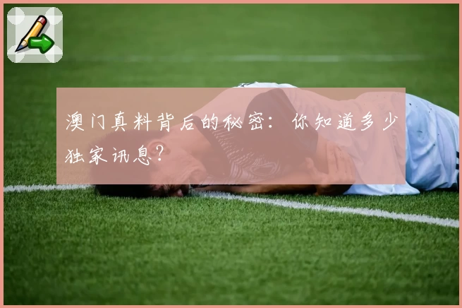 澳门真料背后的秘密：你知道多少独家讯息？