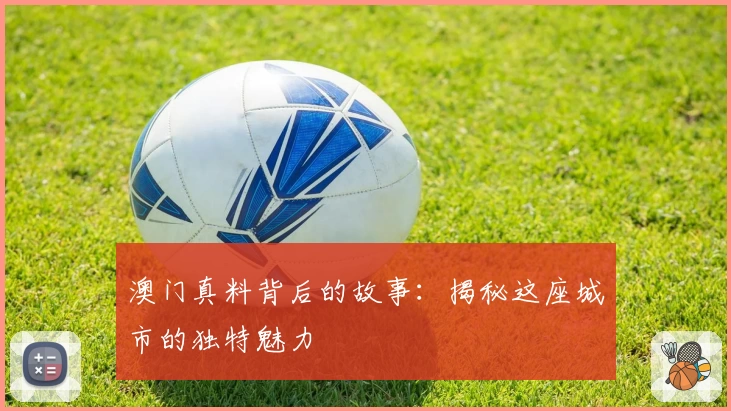 澳门真料背后的故事：揭秘这座城市的独特魅力